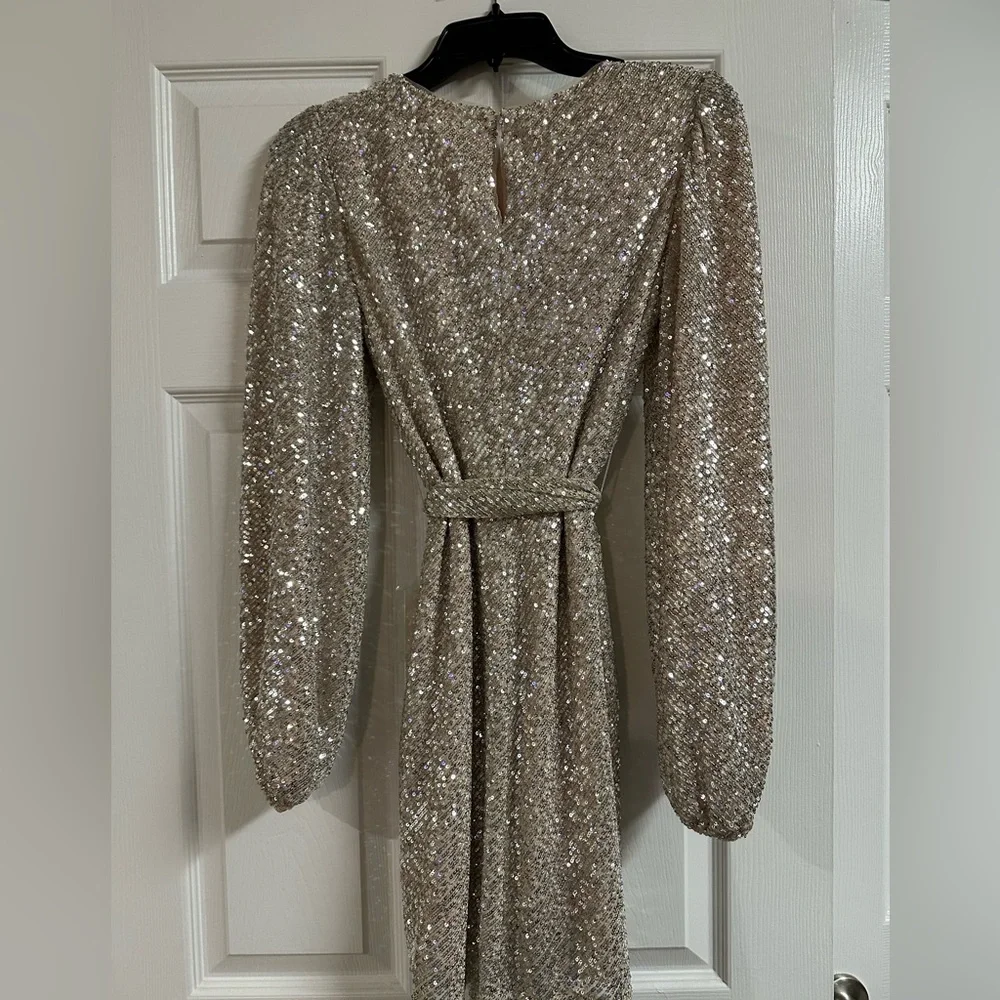 NEW Jenny Yoo New Year’s Eve Angie Dress in Silver Nude New Year’s Eve Dress - Picture 4 of 11